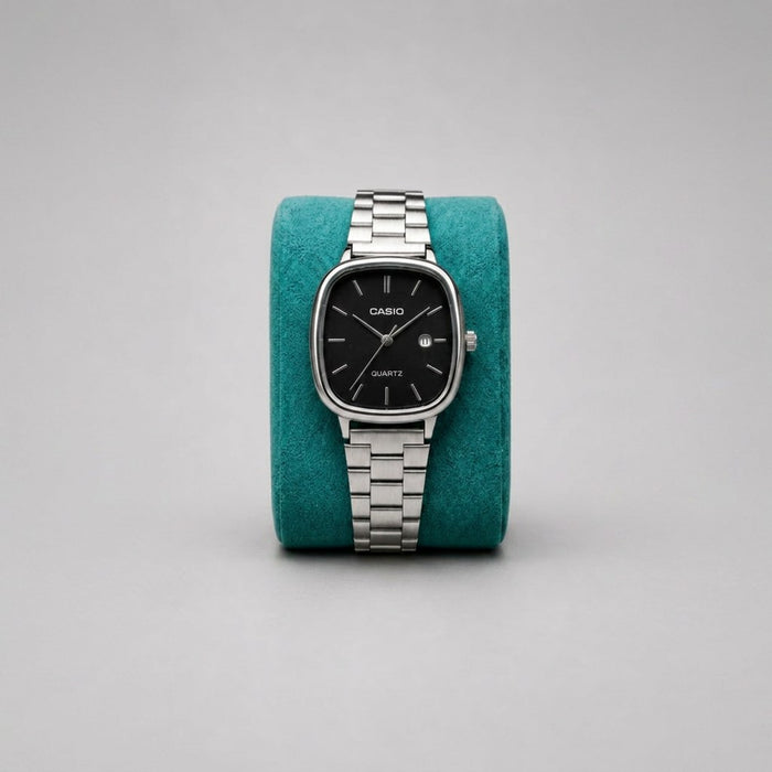 Casio A138 Vintage Premium — Silver & Black