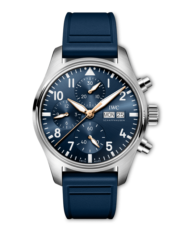 IWC Pilot's Watch Chronograph 41 Le Petit Prince Blue Calfskin