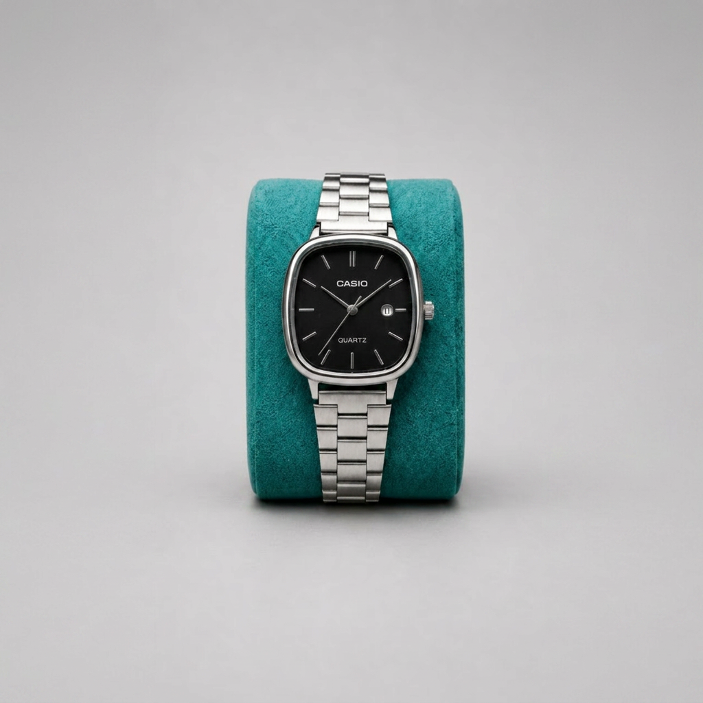 Casio A138 Silver & Black