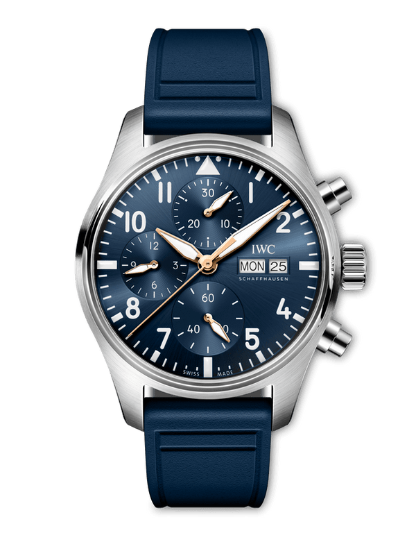 IWC Pilot's Watch Chronograph 41 Le Petit Prince Blue Calfskin