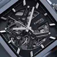 Empire Luxe Quadra Obsidian dial close-up